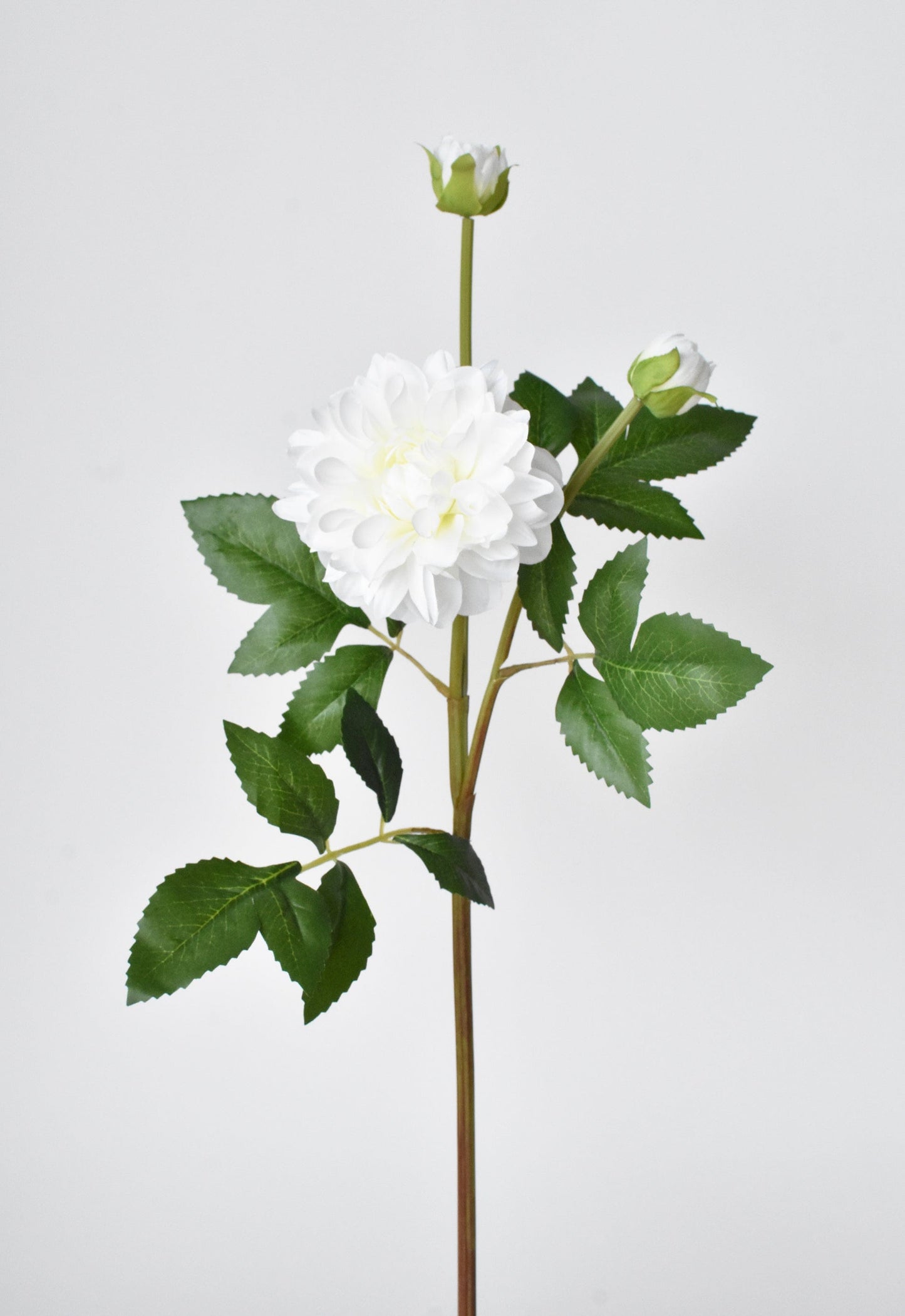 21" Faux White/Cream Dahlia Stem